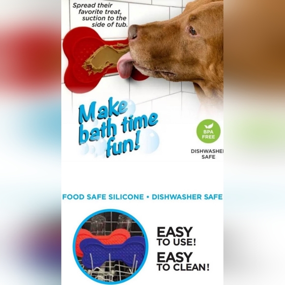 NWT Blue K9 Bath Buddy Distracting Lick Pad 10" x 5" - Picture 3 of 3